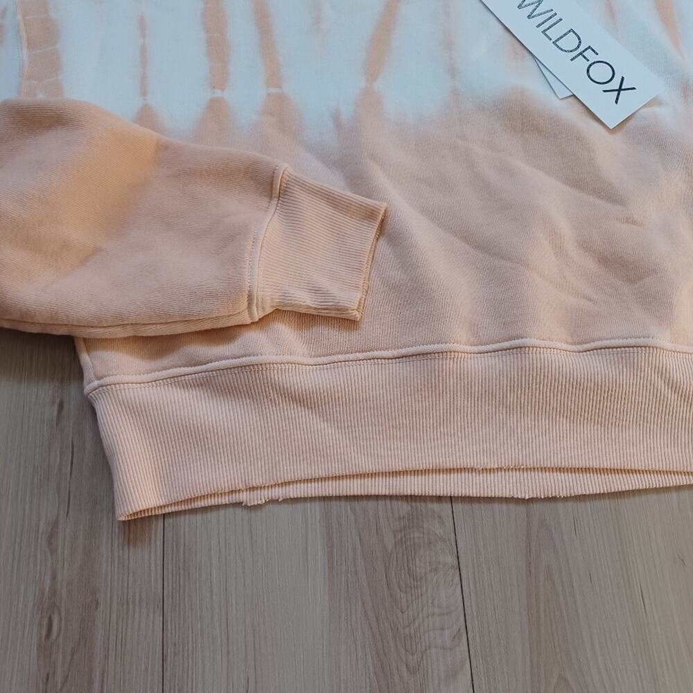Wildfox Melon Wash Regal Sweatshirt Cropped Tie-Dye Size M NWT - Picture 7 of 9